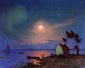 费迪南德 卢瓦扬 : Pont-Aven in the Moonlight